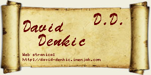 David Denkić vizit kartica